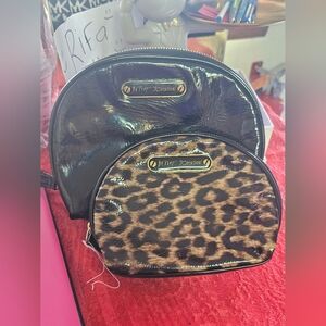 Betsey Johnson Leopard Print Makeup Cosmetic Bag